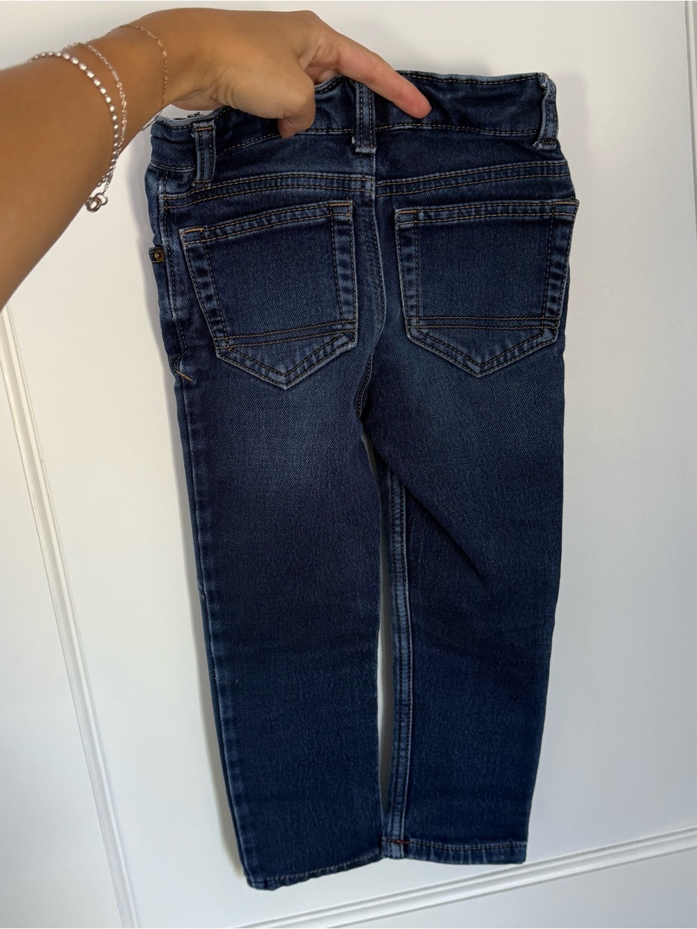 Cat & Jack Dark Navy Stretch Straight Dark Toddler Jeans 3T - Picture 2 of 3